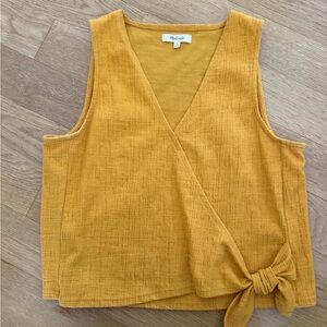 Madewell Mustard Yellow Wrap Tank Top